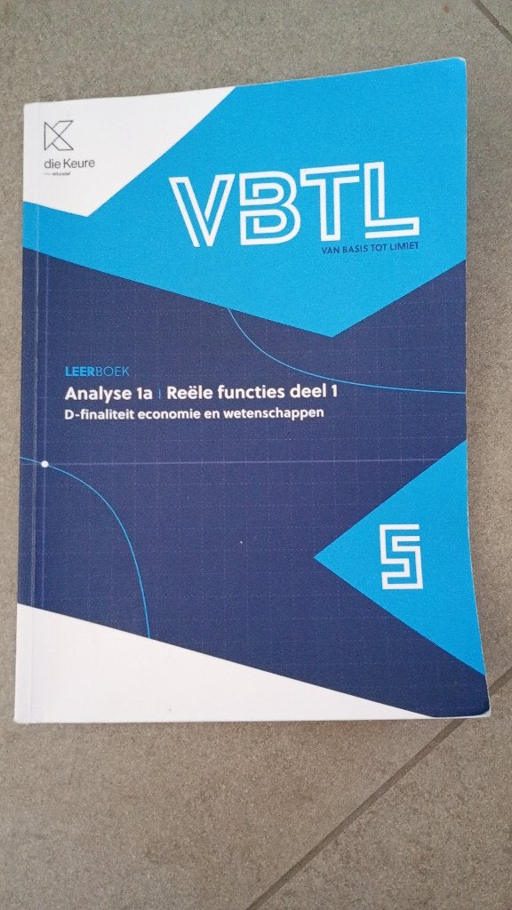 VBTL analyse 1a, Boeken, ASO, Wiskunde A, Die keure, Ophalen