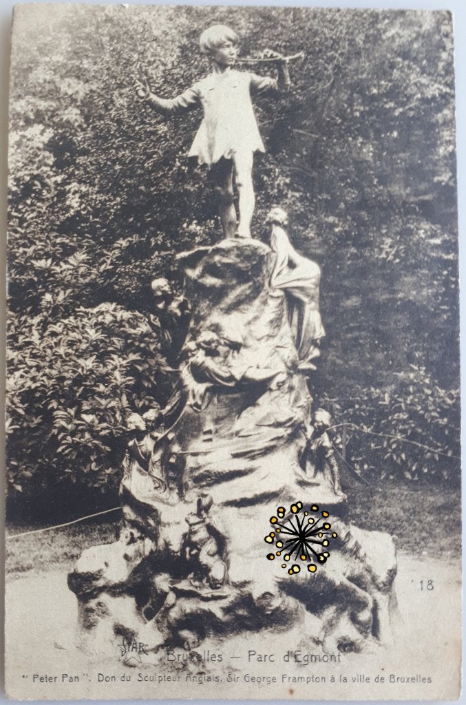 Oude postkaart BRUSSEL EGMONTPARK Peter Pan +- 1920 Ref B23, Ophalen of Verzenden, 1920 tot 1940, Ongelopen, Brussel (Gewest)
