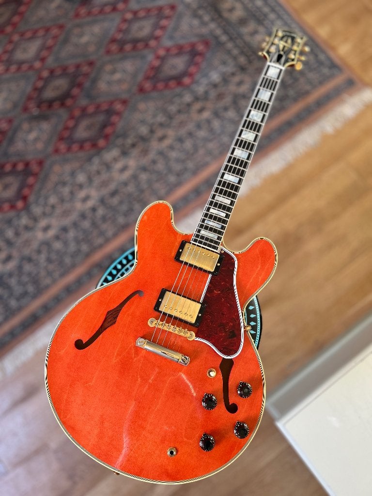 Gibson 1959 ES-355 Watermelon Red Light Aged (Murphy Lab), Enlèvement, Neuf, Semi-solid body, Gibson