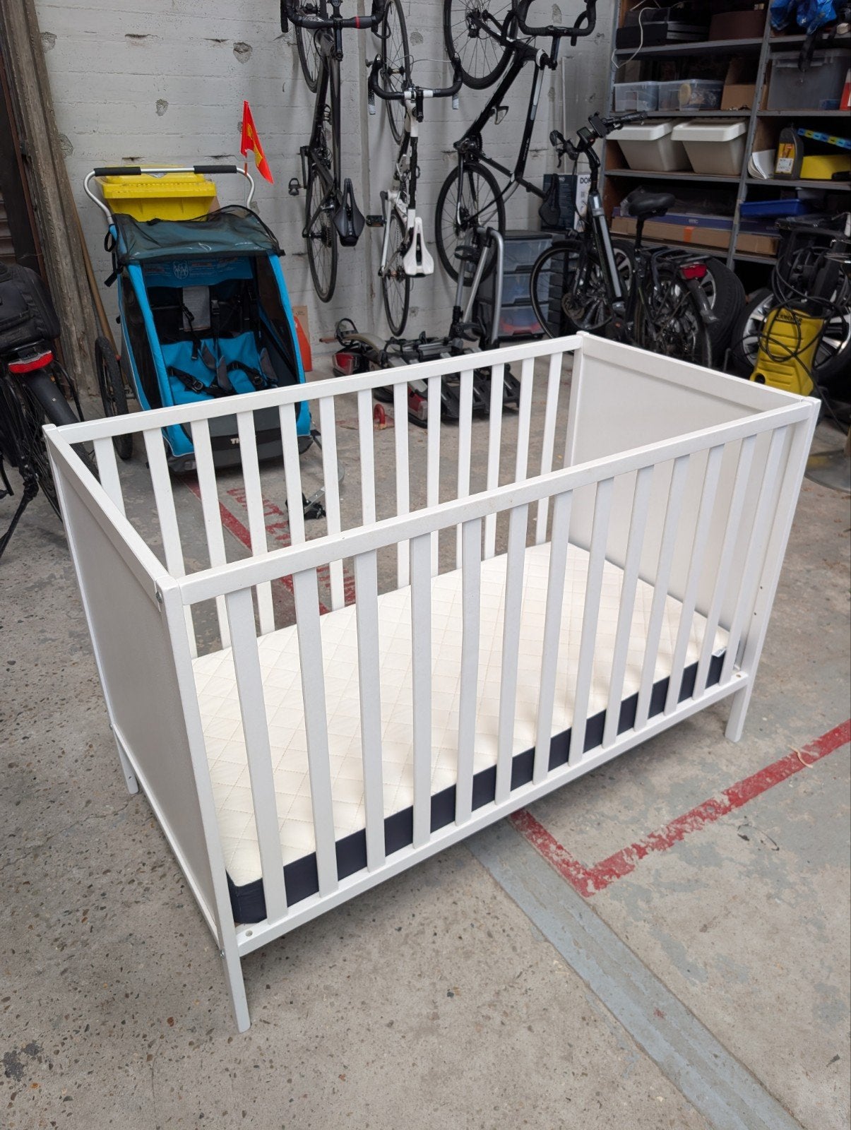 Lit bébé (60*120) avec matelas et housse Aerosleep, Enlèvement