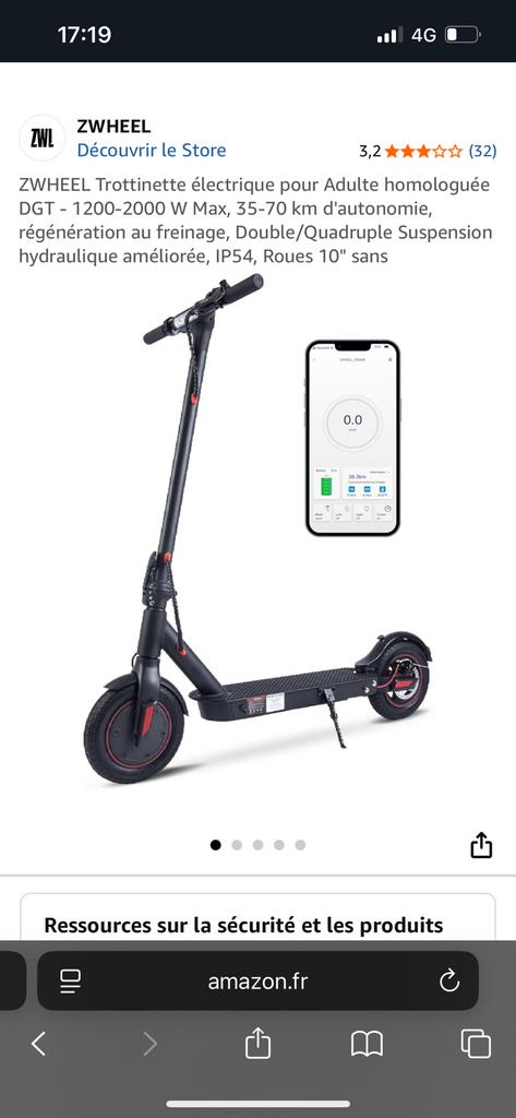 Zwheel Trottinette électrique Adulte, Enlèvement, Neuf, Step simple