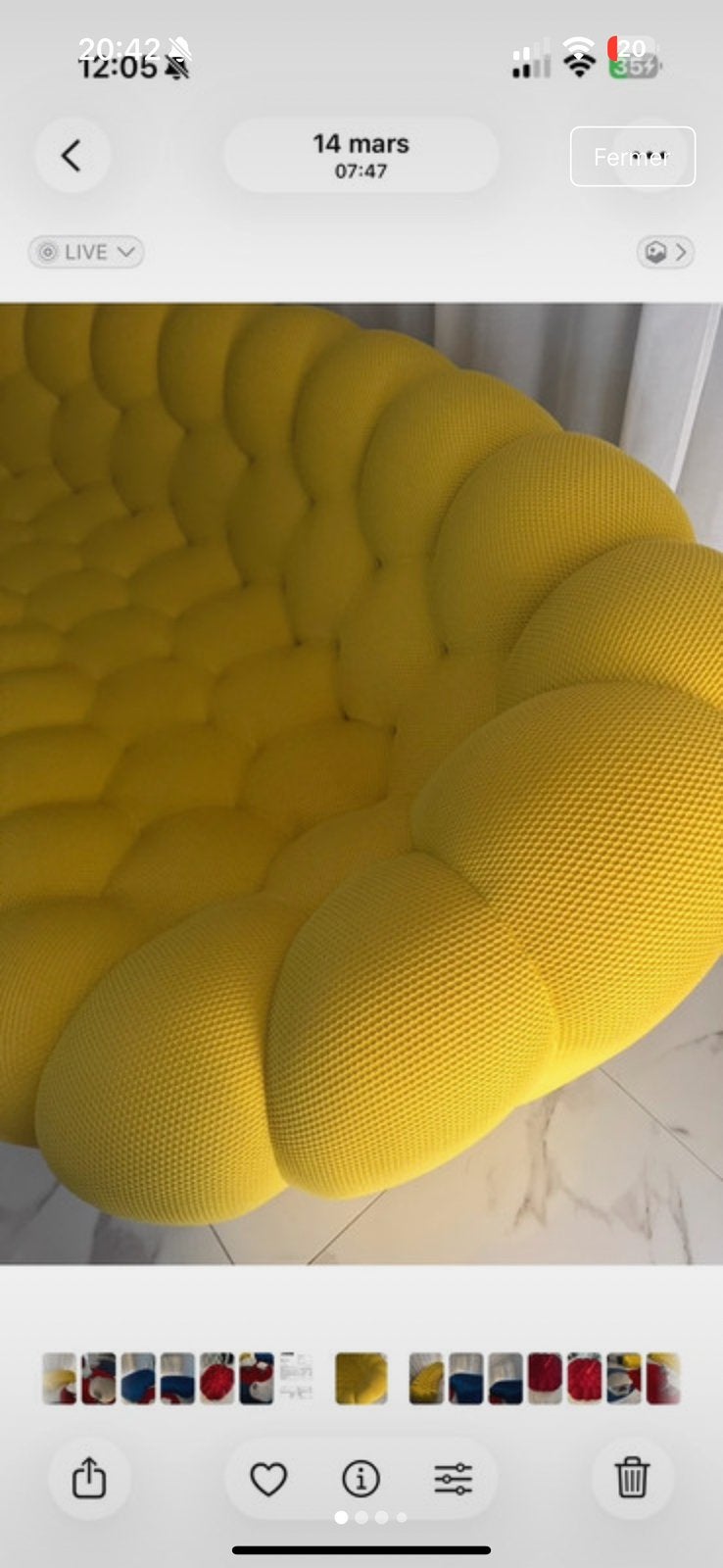 Fauteuils Bubble de la célèbre marque Roche Bobois, Maison & Meubles, Enlèvement, Comme neuf