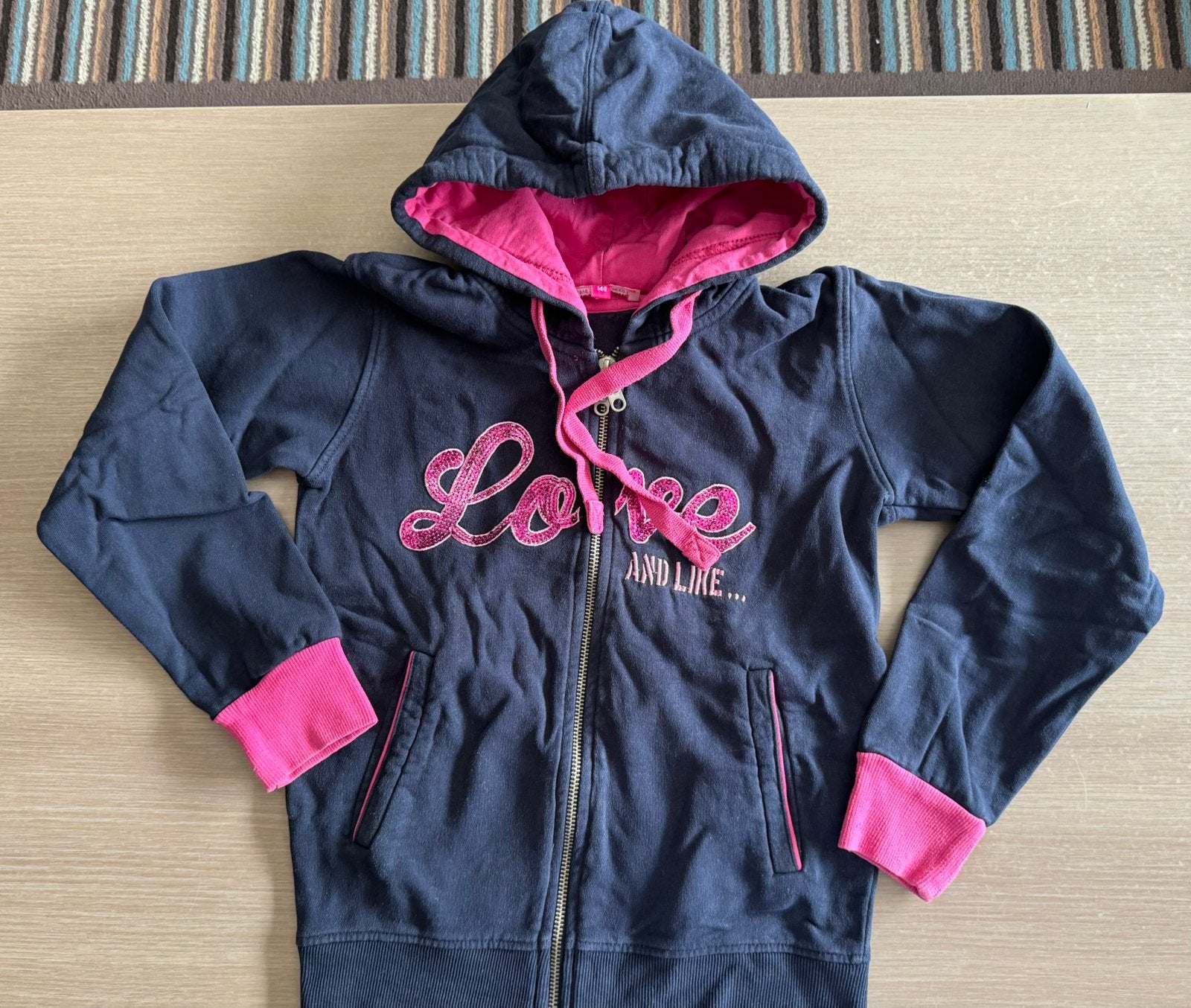 Hoodie met rits maat 140 Stones and Bones, Ophalen, Gebruikt, Meisje, Trui of Vest