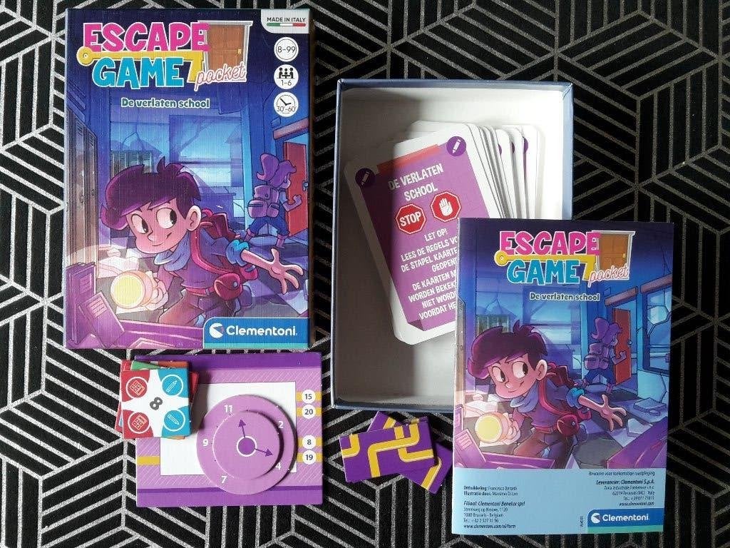 Nieuw Pocket Escape Game De verlaten school, 1-6 spelers, 8+, Enlèvement ou Envoi, Neuf, Clementoni