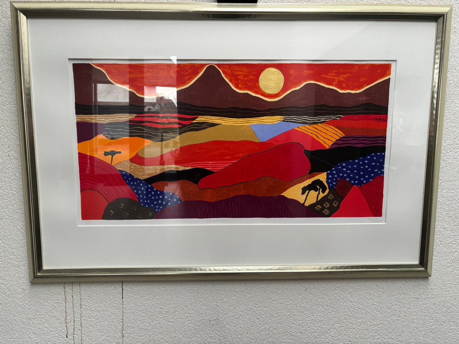 Superbe sérigraphie « Tanzania I » — Ronald Boonacker, Antiquités & Art, Art | Lithographies & Sérigraphies, Sérigraphie, Enlèvement ou Envoi