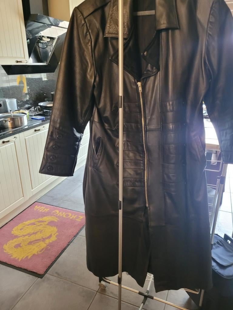 Gotische jas leder 2x large, Ophalen