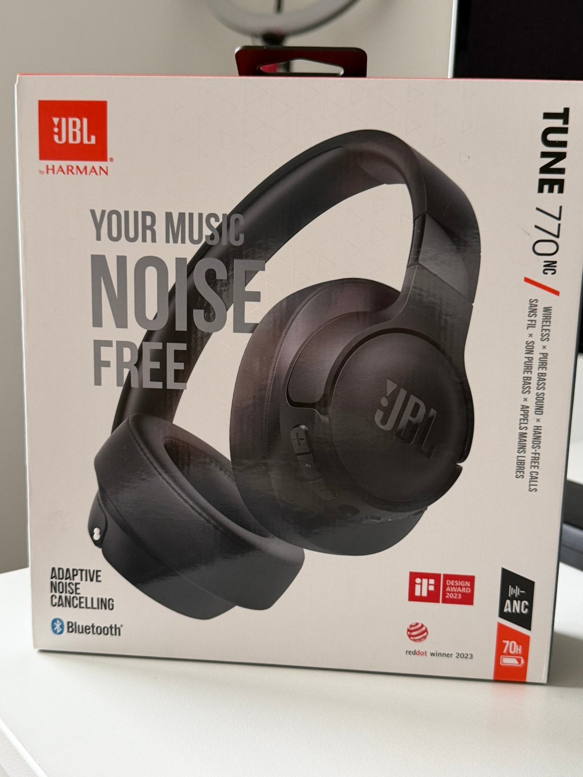 Casque JBL TUNE 770 NC (antibruit), TV, Hi-fi & Vidéo, JBL, Bluetooth, Comme neuf, Enlèvement