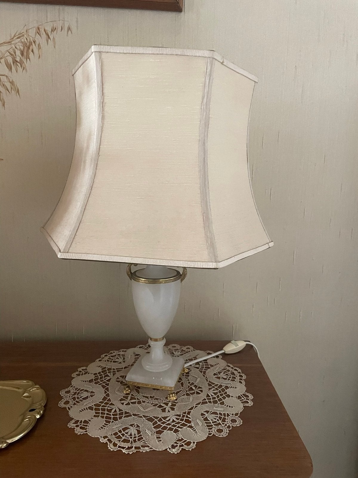 Lampe en albatre, Maison & Meubles, Enlèvement, Comme neuf