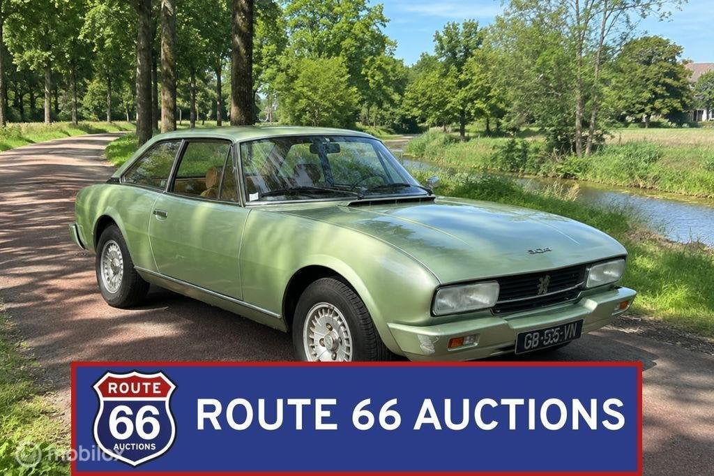 Peugeot 504 Coupe | 1979 | Route 66 Auctions, Auto's, Oldtimers, Zwart, Bedrijf, Handgeschakeld, Overige carrosserie