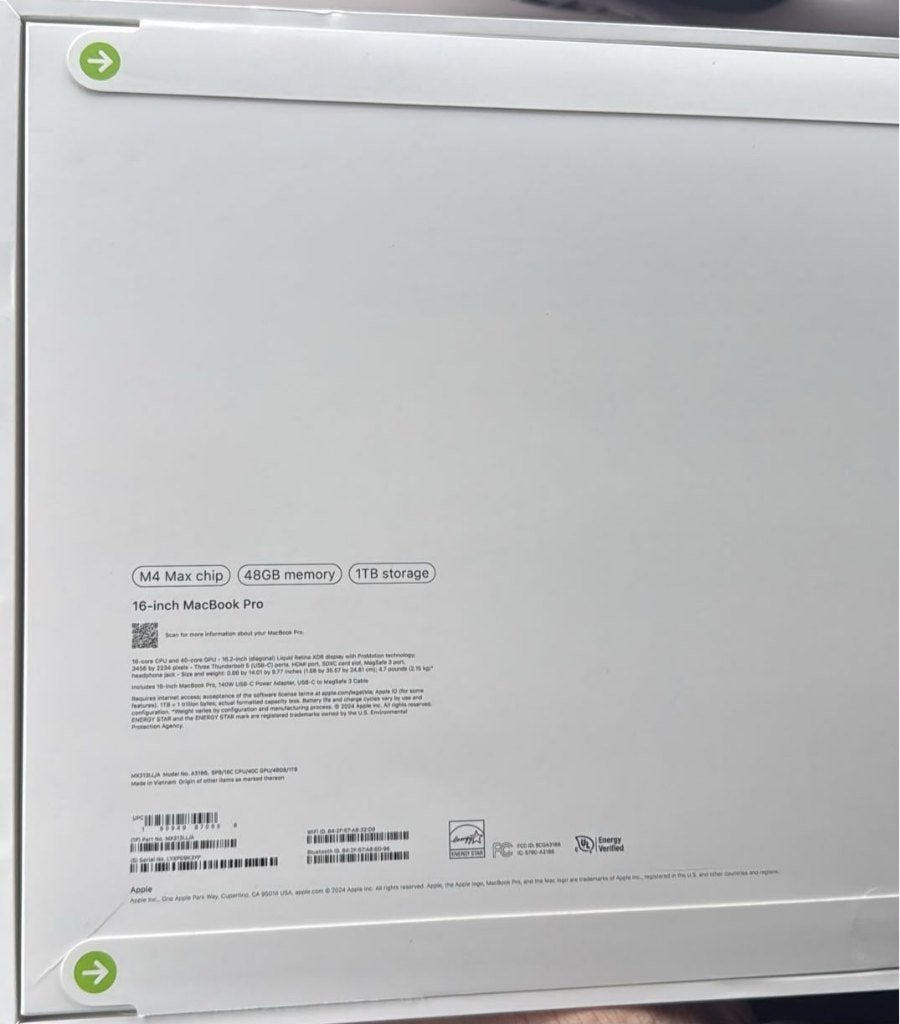 Macbook pro M4max 16 pouces 48 Go 1 To, Enlèvement, Neuf, 16 pouces, MacBook