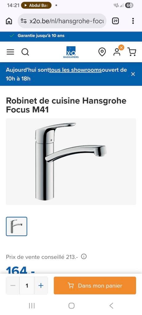 Evier+ Robinet, Ophalen, Kraan