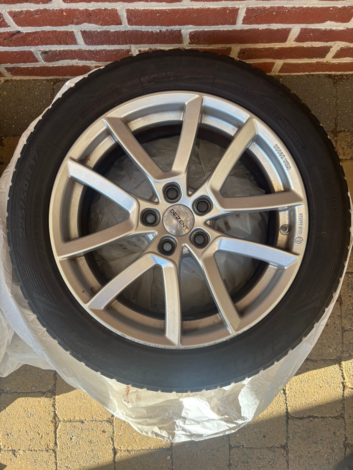 Nette set 17 inch Dezent lichtmetalen velgen, Auto-onderdelen, Banden en Velgen, Ophalen, 17 inch, Winterbanden, Band(en)