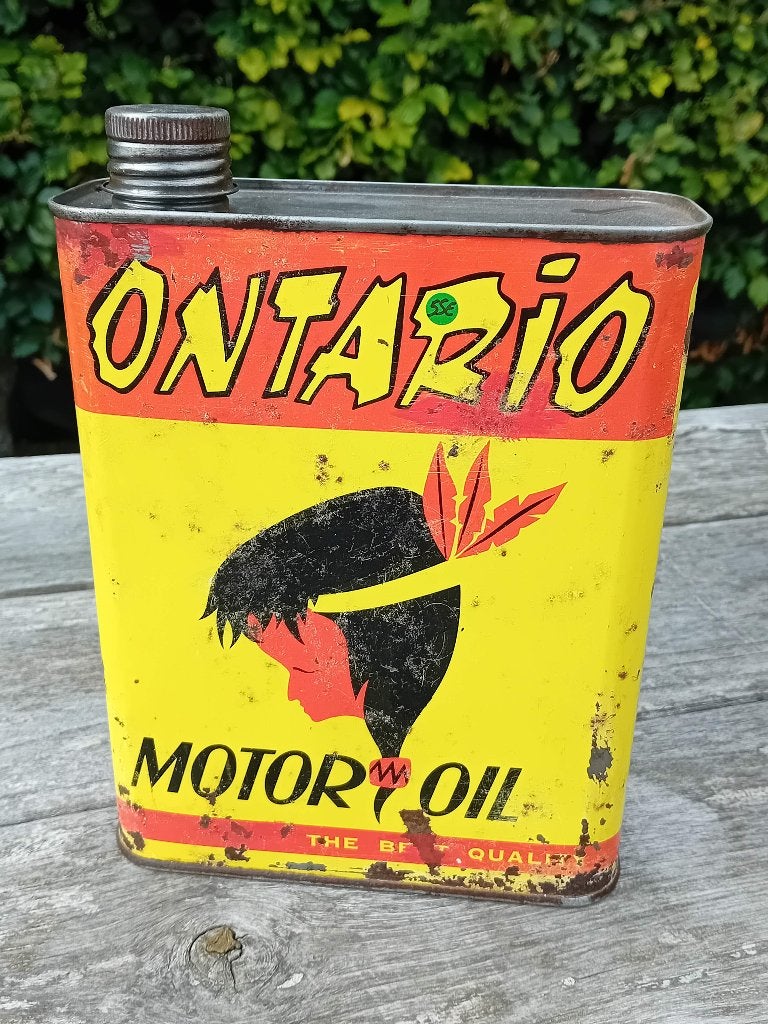 Bidon d'huile rare de l'ONTARIO, Collections, Boîte en métal, Enlèvement ou Envoi, Utilisé
