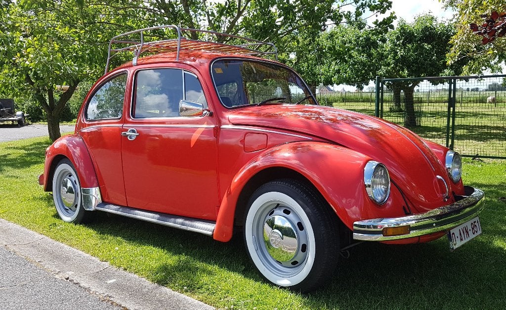 Volkswagen Kever, Auto's, Oldtimers, Particulier, Volkswagen, Benzine, Overige carrosserie, 2 deurs, Handgeschakeld, Rood, Zwart