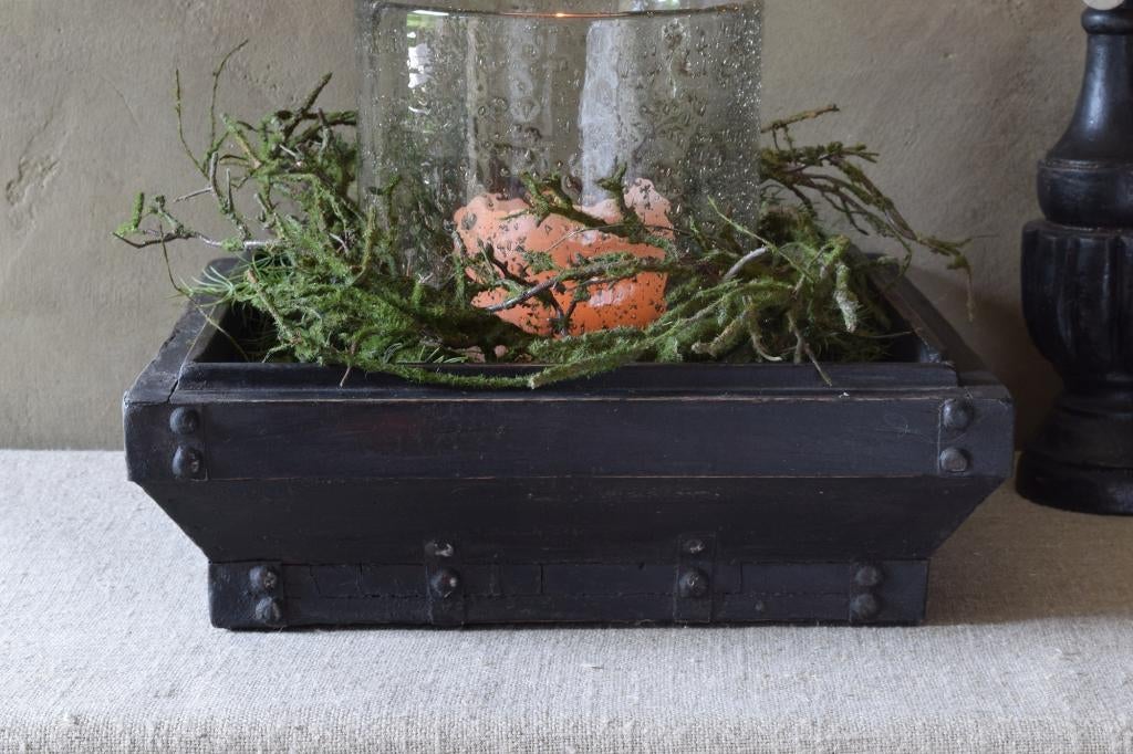 Oude zwarte vierkante schaal Luksa Home Collection, Huis en Inrichting, Woonaccessoires | Schalen en Manden, Gebruikt, Schaal