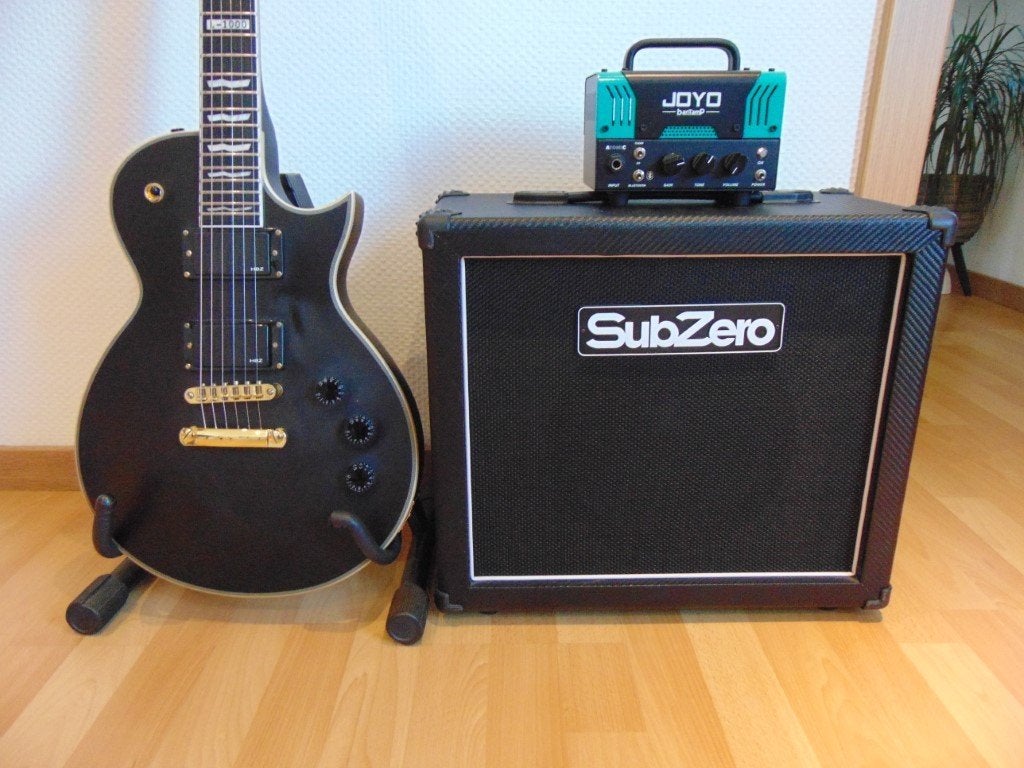 Les Paul Harley Benton SC-1000 SBK + Joyo lamp versterker ., Muziek en Instrumenten, Snaarinstrumenten | Overige, Ophalen, Nieuw