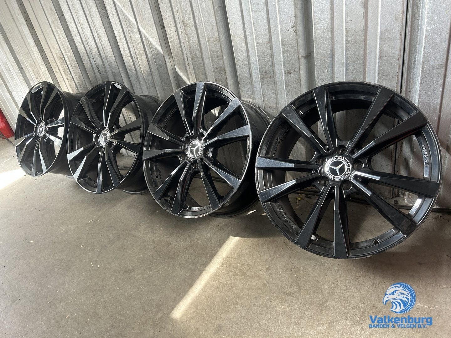 Mercedes 19 inch zwarte velgen 5x112, Auto-onderdelen, Banden en Velgen, 19 inch, Gebruikt, Velg(en), -