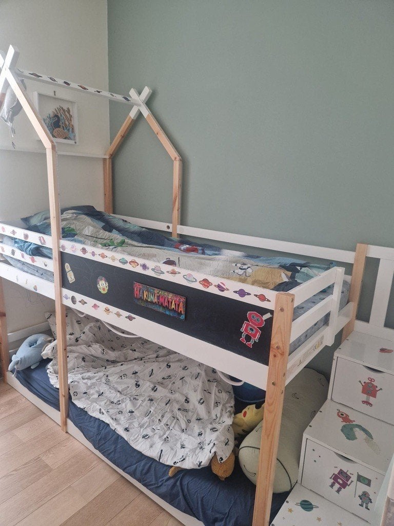 lit superposé tipi, Kinderen en Baby's, Kinderkamer | Stapelbedden en Hoogslapers, Gebruikt, Stapelbed, Ophalen of Verzenden
