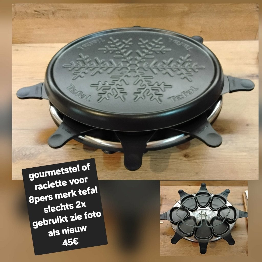 gourmetstel tefal cristal 8 pers, Ophalen, Zo goed als nieuw, 8 personen of meer