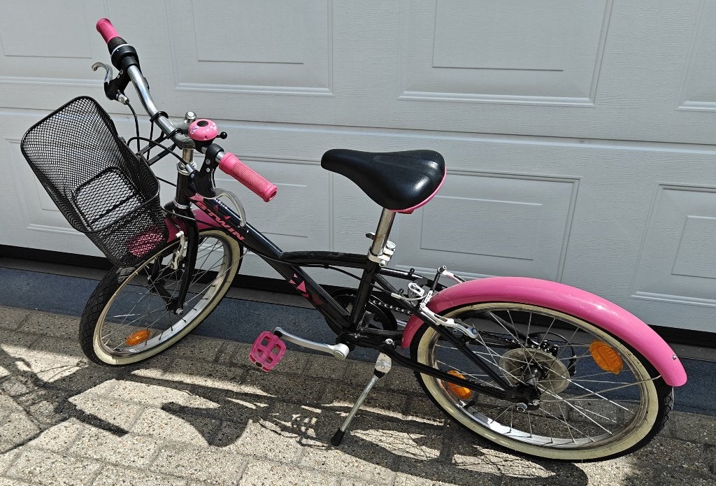 kinderfiets meisje, Enlèvement, Utilisé, Frein sur jante, B-Twin