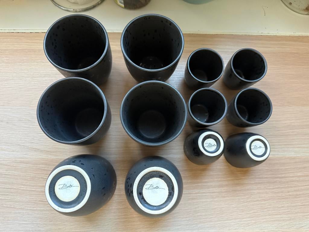 6 koffie tassen en 6 espresso tassen, Huis en Inrichting, Keuken | Servies, Zo goed als nieuw, Aardewerk, Ophalen of Verzenden
