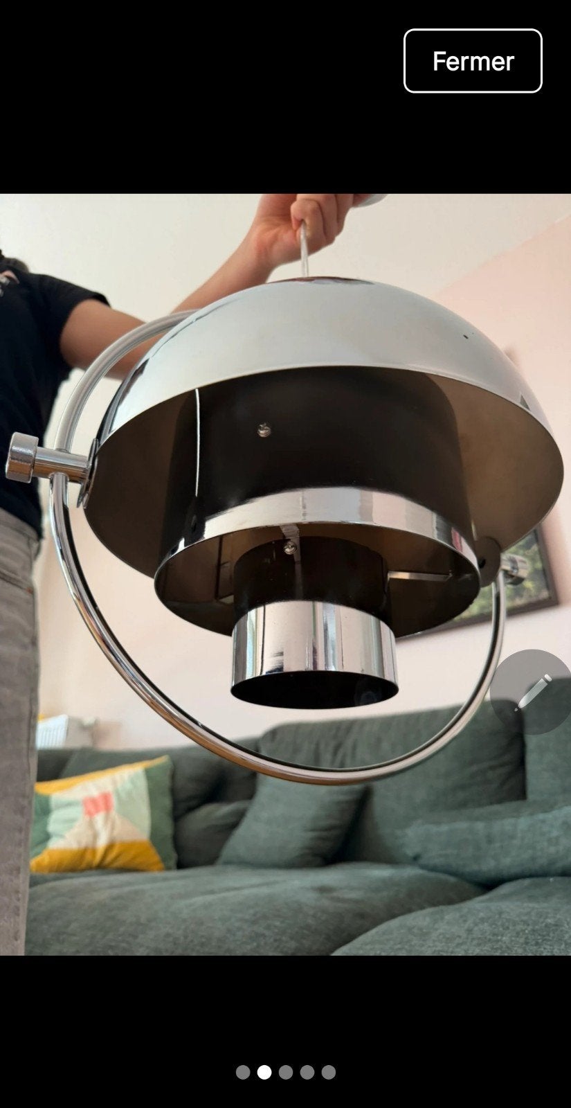 Lampe suspension vintage #vitra# Lecorbusier #knoll #Cassina, Enlèvement ou Envoi