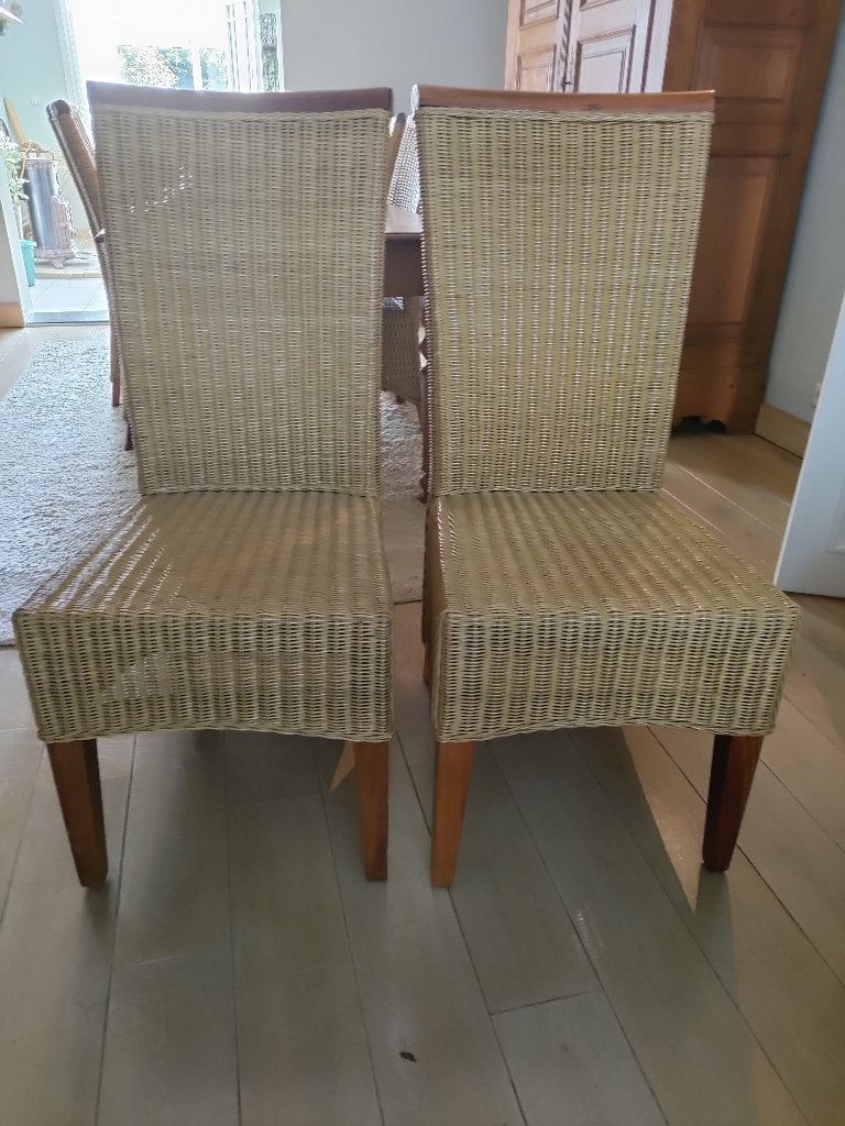 6 Stoelen in riet, Huis en Inrichting, Stoelen, Ophalen