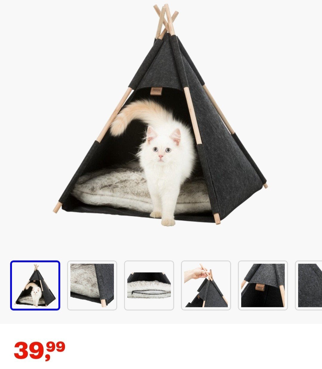 Tipi tent huisdieren, Ophalen