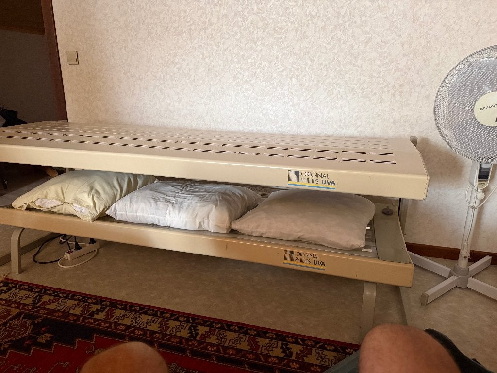 zonnebank, Ophalen, Gebruikt, Zonnebank dubbelzijdig
