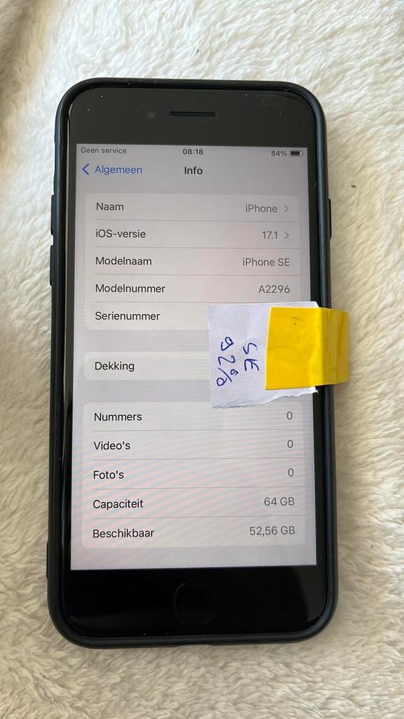 Iphone SE 2020, 64gb , 92%, Telecommunicatie, Mobiele telefoons | Apple iPhone, Ophalen, Zo goed als nieuw, IPhone SE (2020)
