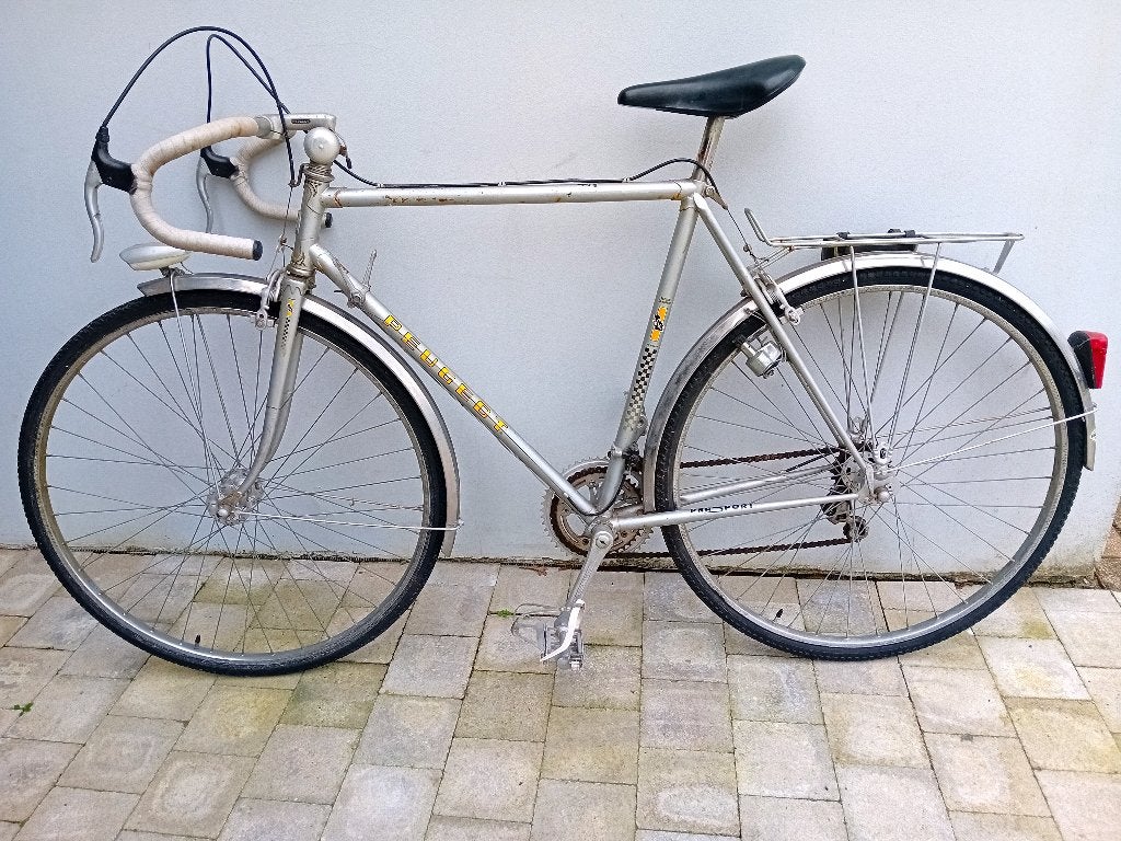 Unieke retro fiets Peugeot maat 57, Fietsen en Brommers, Ophalen, Velgrem, Versnellingen, Zo goed als nieuw