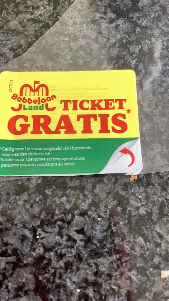 Tickets attractie parken, Hobby en Vrije tijd, Ophalen of Verzenden, Zo goed als nieuw