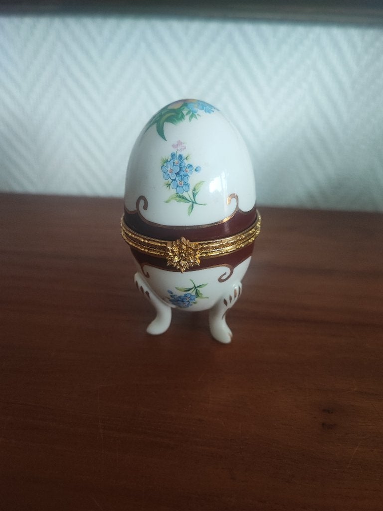 Oeuf vintage en porcelaine de style Fabergé, Enlèvement ou Envoi
