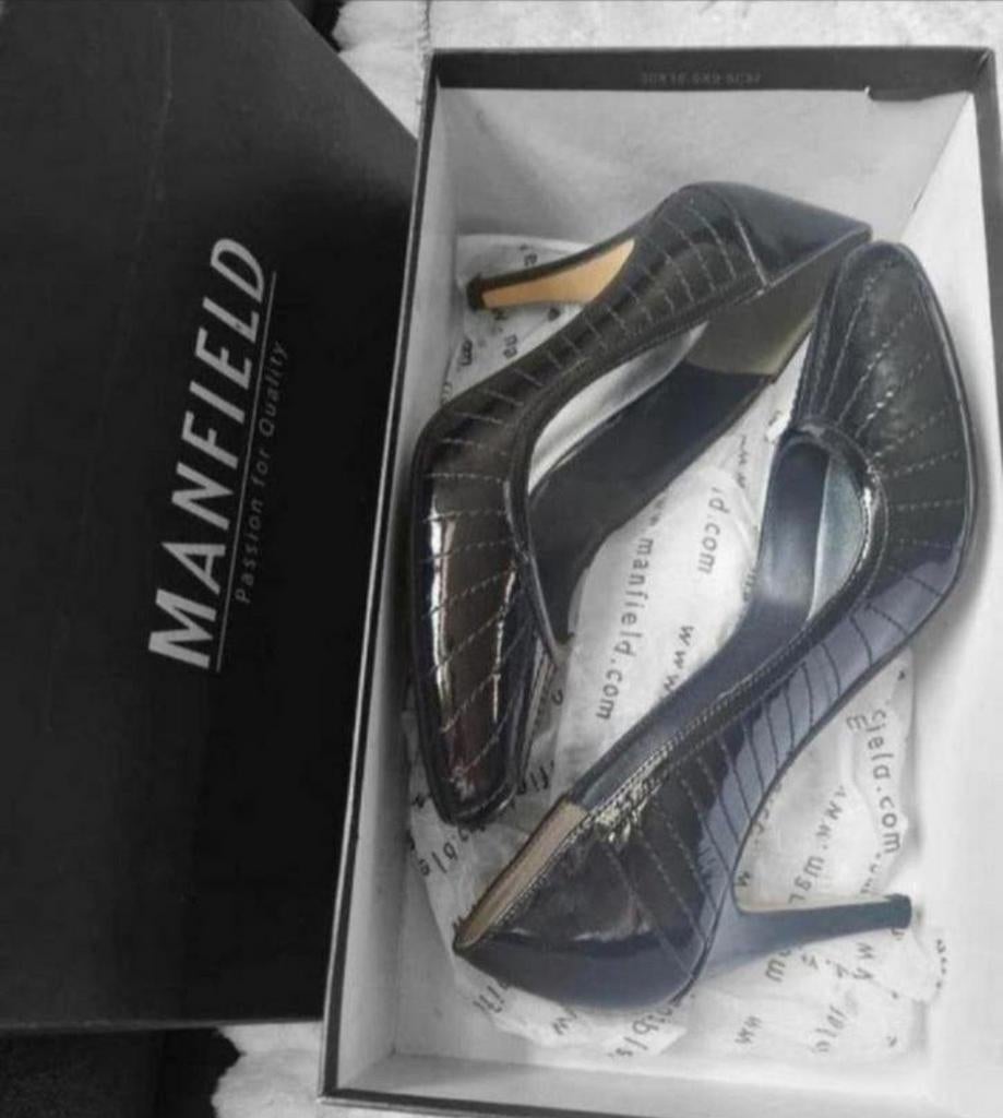 Escarpins en cuir verni MANFIELD taille 37 en parfait état, Vêtements | Femmes, Chaussures, Comme neuf, Escarpins, Noir, Enlèvement ou Envoi