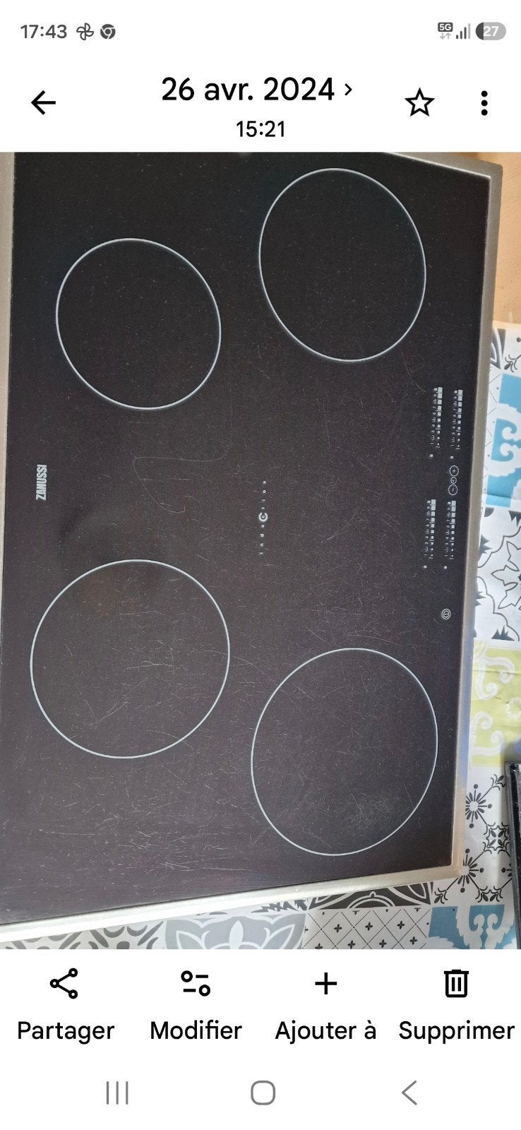 taque induction, Elektronische apparatuur, Ophalen, Gebruikt, 60 cm of meer, 4 kookzones