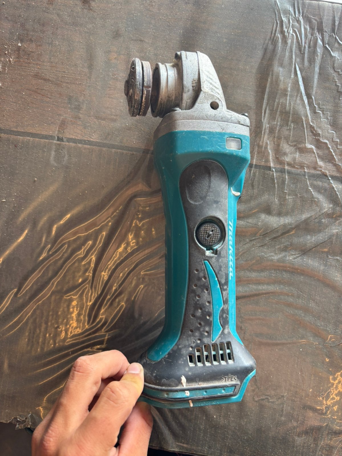 Makita BGA452 accu haakse slijper 18V, Doe-het-zelf en Bouw, Ophalen of Verzenden, Zo goed als nieuw