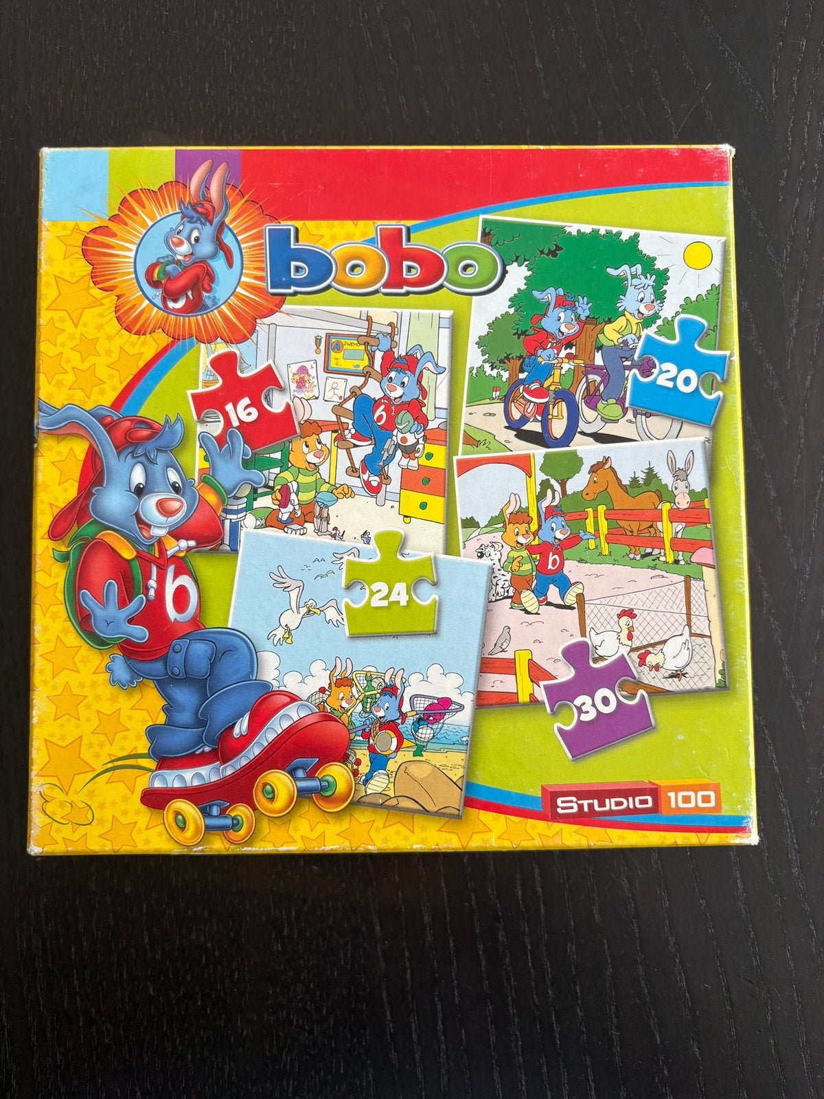 Puzzel Bobo studio 100 4-in-1, 16/20/24/30 stuks, Enfants & Bébés, Jouets | Puzzles pour enfants, Enlèvement, 10 à 50 pièces, Comme neuf