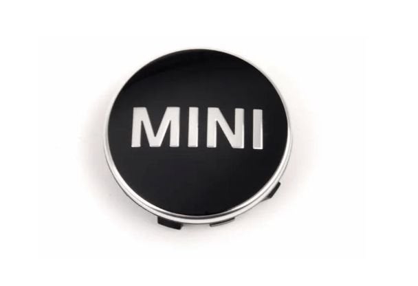 Mini naaf embleem logo zwart chrome 56 mm nieuw 36136857149, -, -, Nieuw, Ophalen of Verzenden