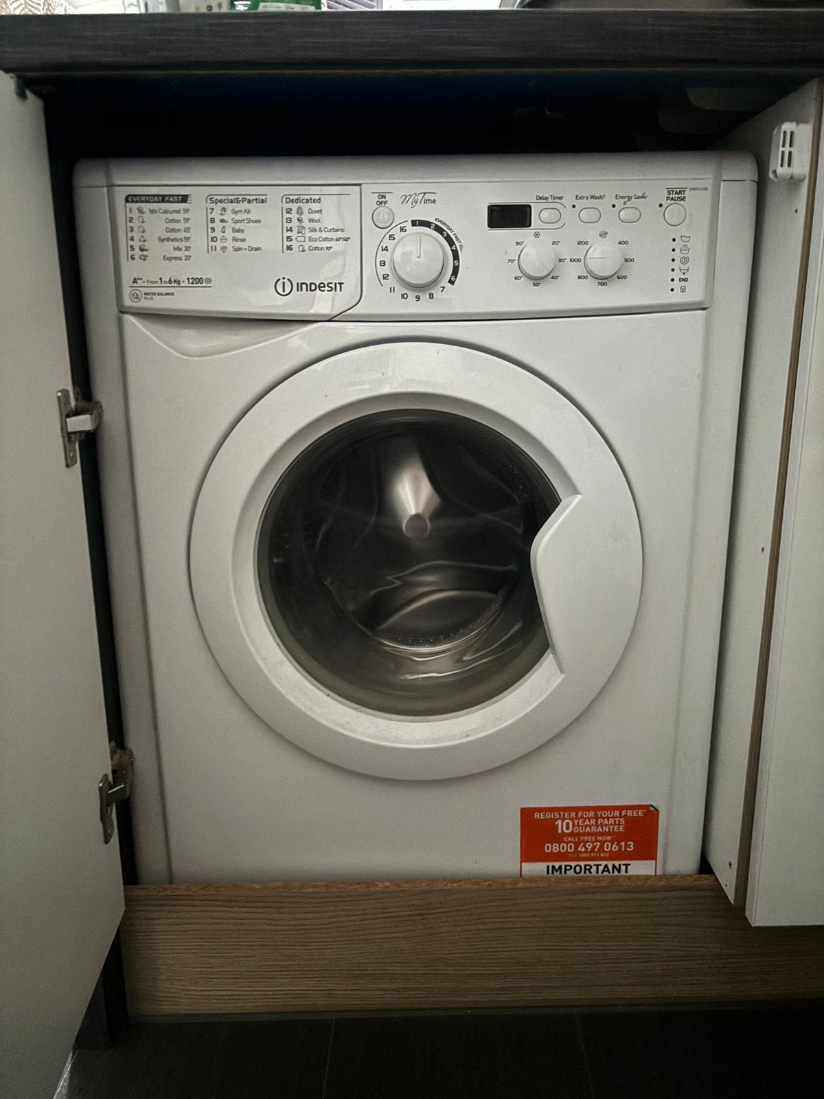 Indesit wasmachine te koop, Ophalen, Gebruikt, 1200 tot 1600 toeren, 6 tot 8 kg