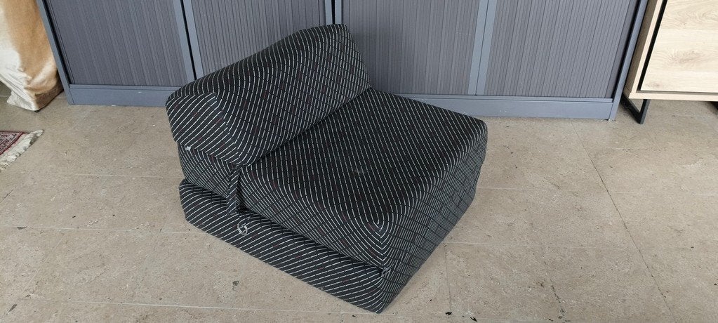 Eenpersoons zetel bed met afneembare hoes, Huis en Inrichting, Ophalen, Gebruikt, Eenpersoons, Basic, mousse