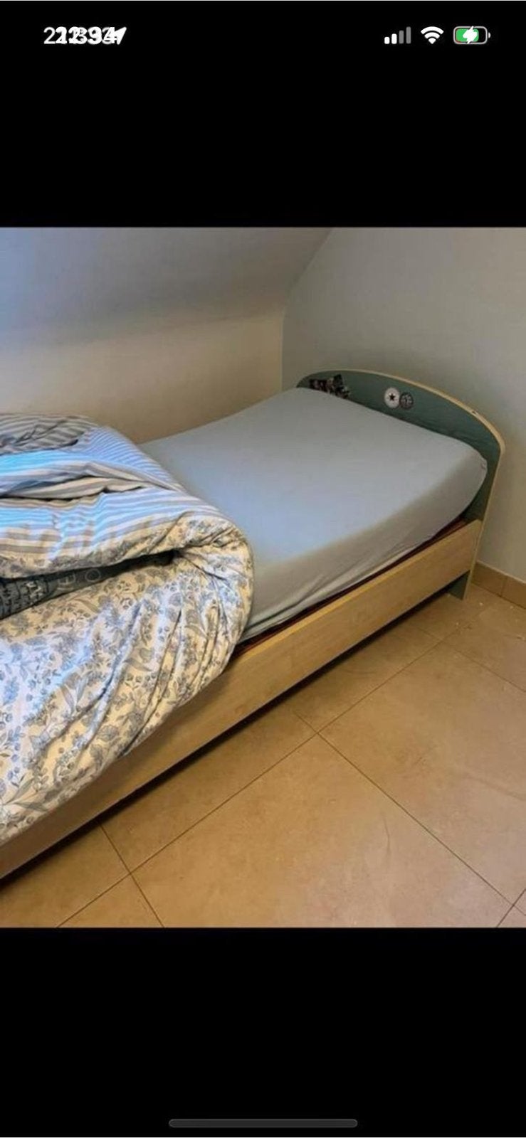 Bed 90 cm op 2m, Ophalen, Gebruikt