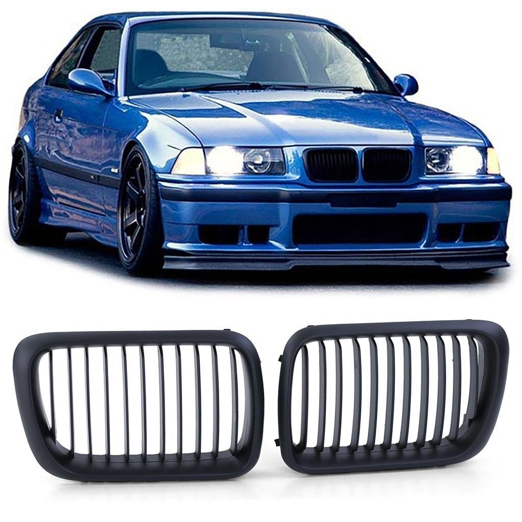 Sport Grill Voor BMW E36 Mat Zwart Enkele Spijl, Verzenden
