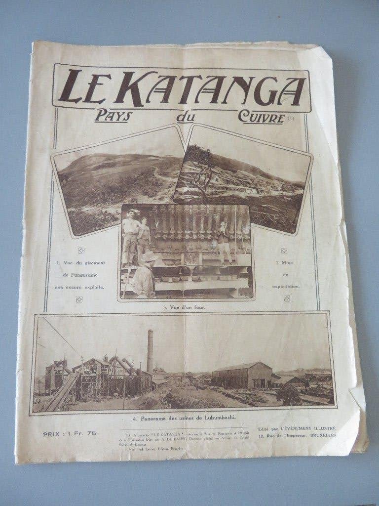 Congo Belge Le Katanga Pays du Cuivre 1920 spoorweg economie, Envoi, 1920 à 1940, Journal ou Magazine