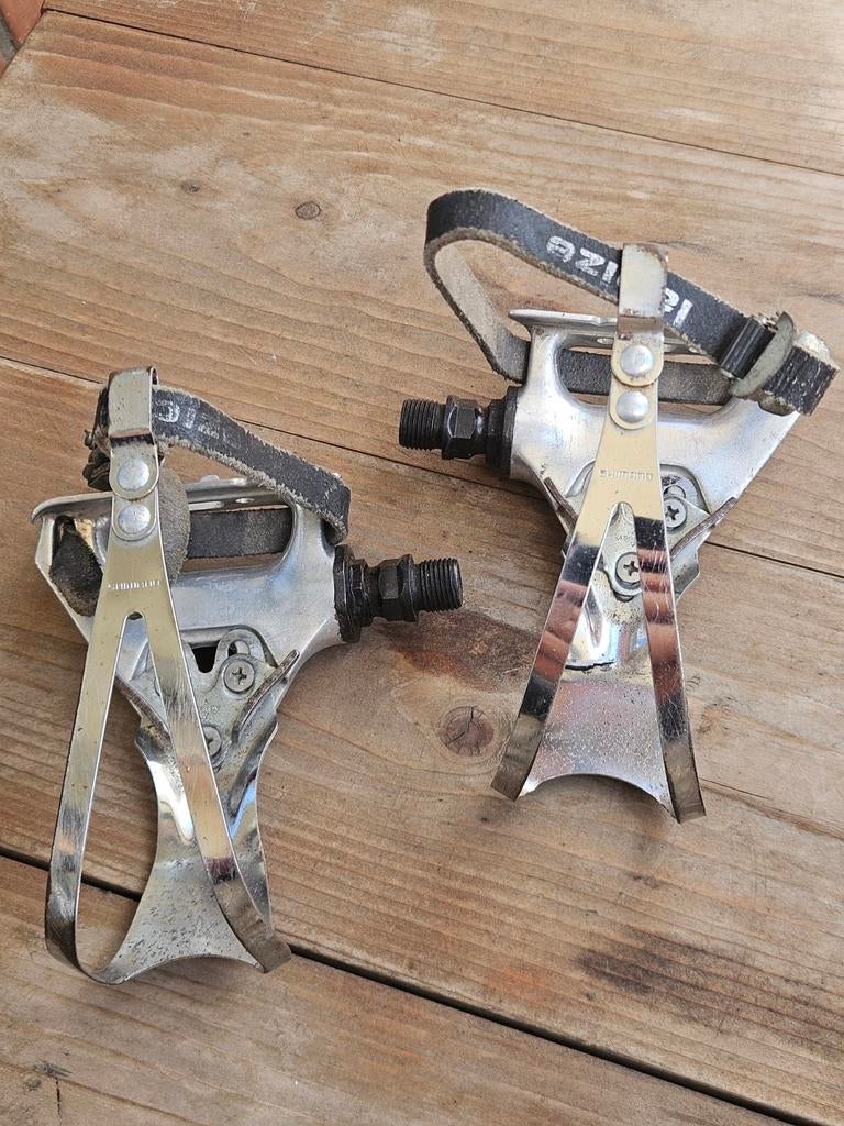 Pedalen voor retro koersfiets, Fietsen en Brommers, Fietsonderdelen, Ophalen of Verzenden, Gebruikt, Crankstel of Pedalen