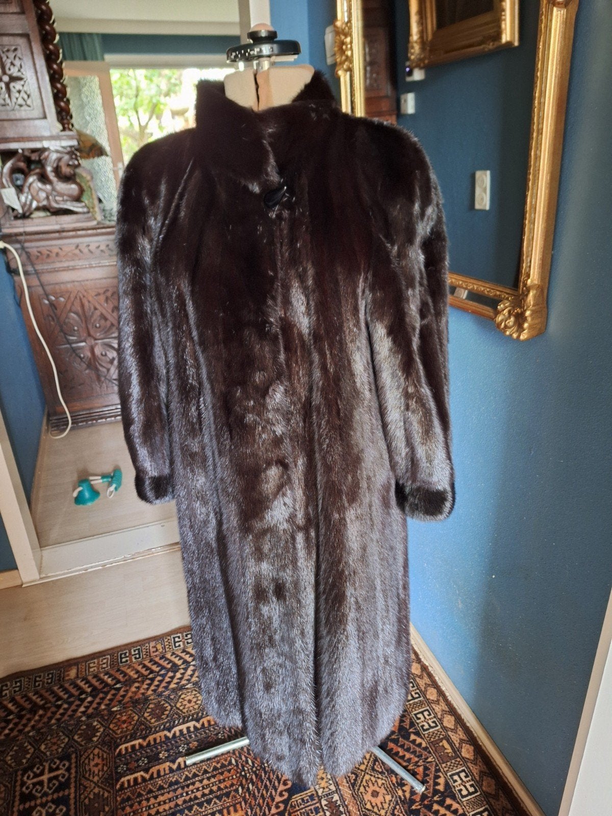vison nertsjas,40 42 bontjas, Kleding | Dames, Jassen | Winter, Ophalen of Verzenden, Zwart