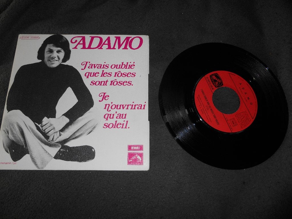 45T ADAMO "j'avais oublié que les roses sont roses", CD & DVD, Enlèvement ou Envoi