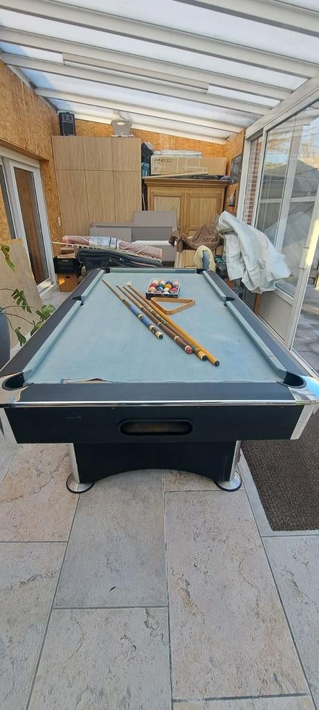 Pooltafel 3 delige leisteen, Sport en Fitness, Biljarten en Poolen, Ophalen, Pooltafel