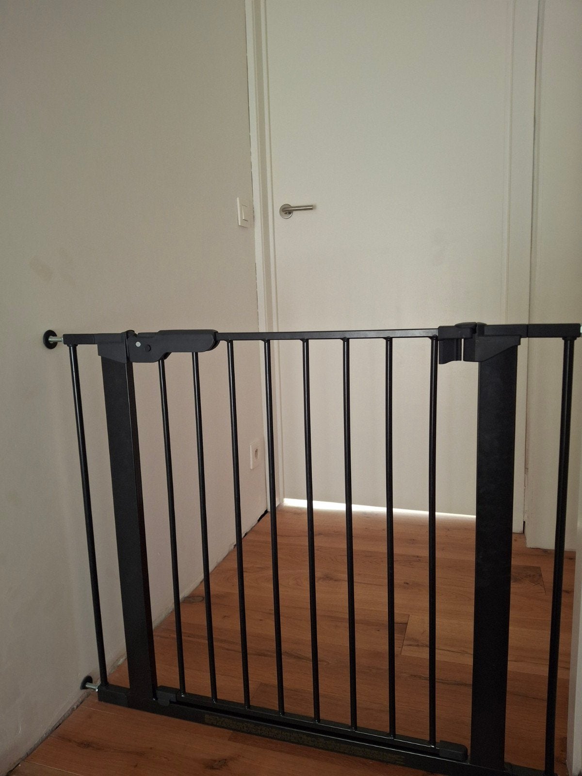 Traphekje babydan zwart, Kinderen en Baby's, Traphekjes, Ophalen, Aluminium, Zo goed als nieuw, Klemhekje