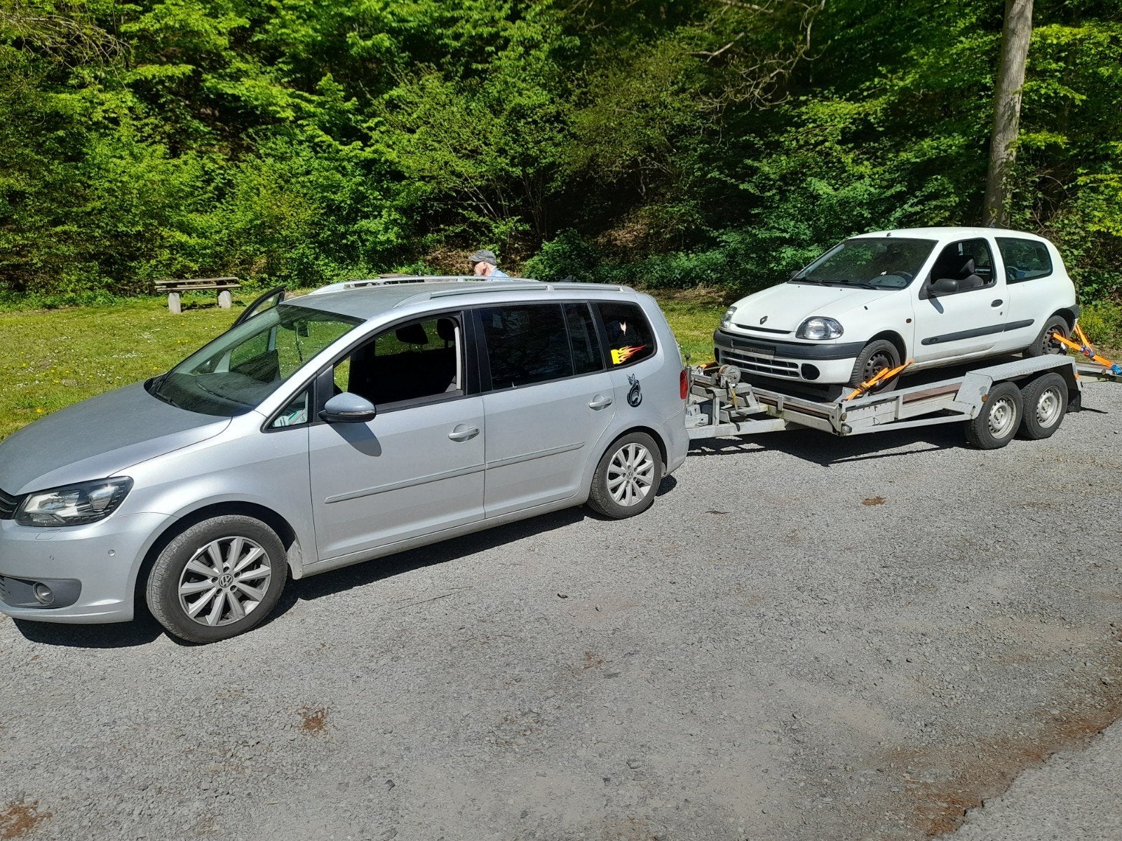 Onderdelen RENAULT CLIO 2 fase 2 1200 benzine//5060 AUVELAIS, Ophalen, Gebruikt, Achter, Renault