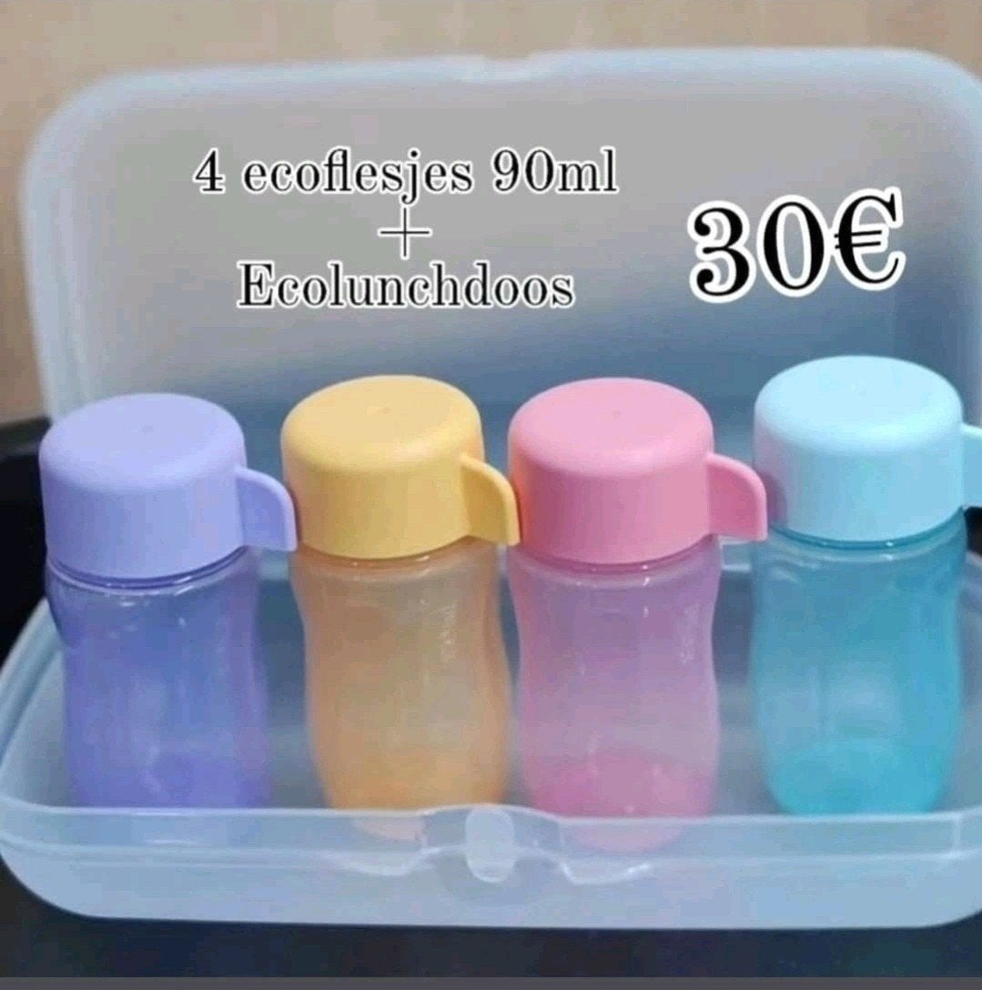 Ensemble Tupperware de mini-bouteilles écologiques et boîte, Enlèvement ou Envoi, Neuf